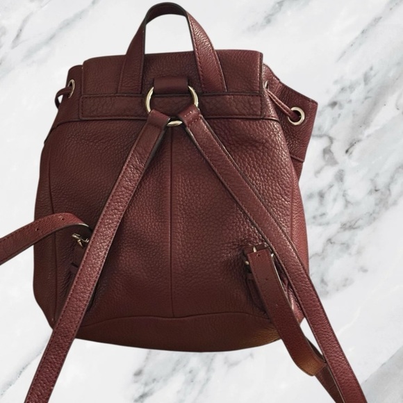 COACH Mini Billie Backpack Burgundy Pebbled Leather - Picture 4 of 11